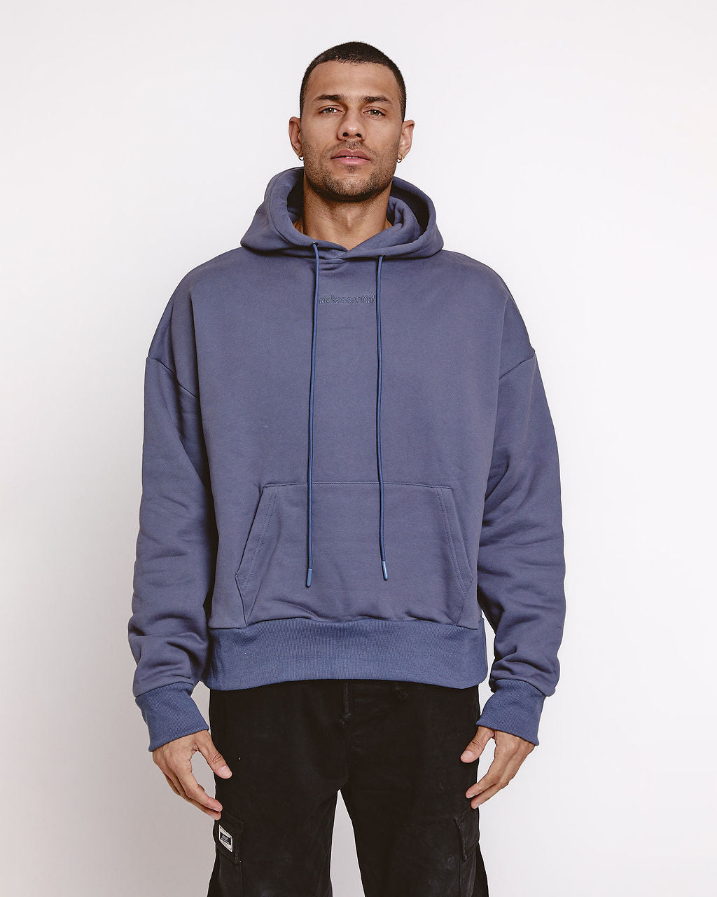 trackessential boxy hoodie in powder blue