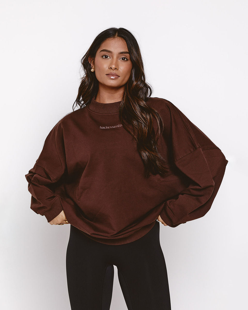 Oversized Crew Sweater - Mocha