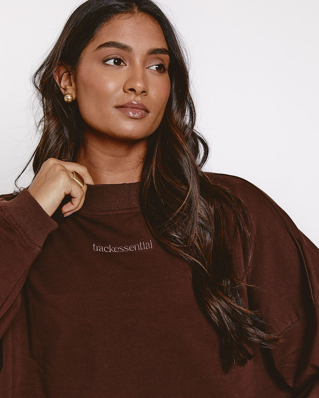 Oversized Crew Sweater - Mocha