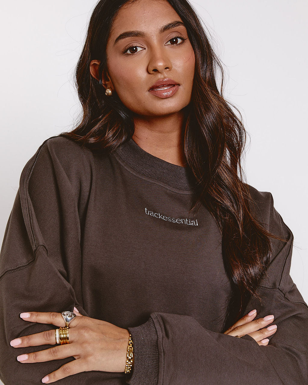 Oversized Crew Sweater - Charcoal Grey