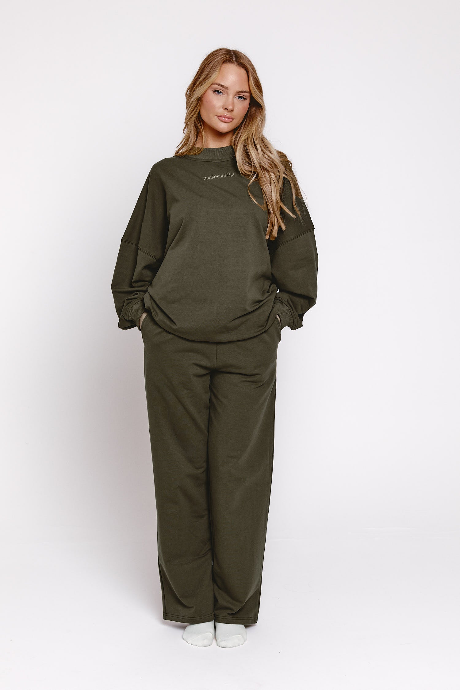 Oversized Straight Leg Jogger - Olive Night