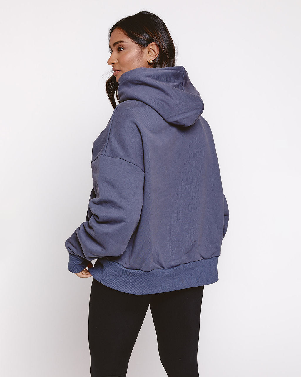 trackessential boxy hoodie in powder blue