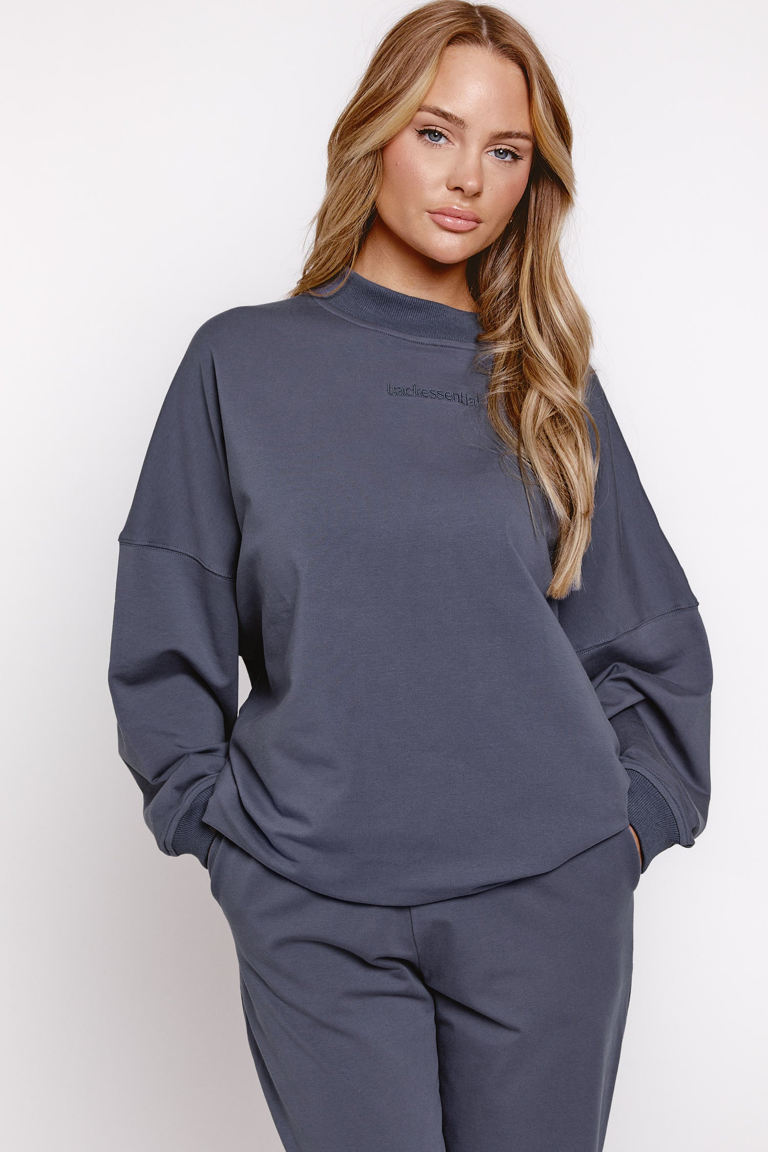Oversized Crew Sweater - Powder Blue
