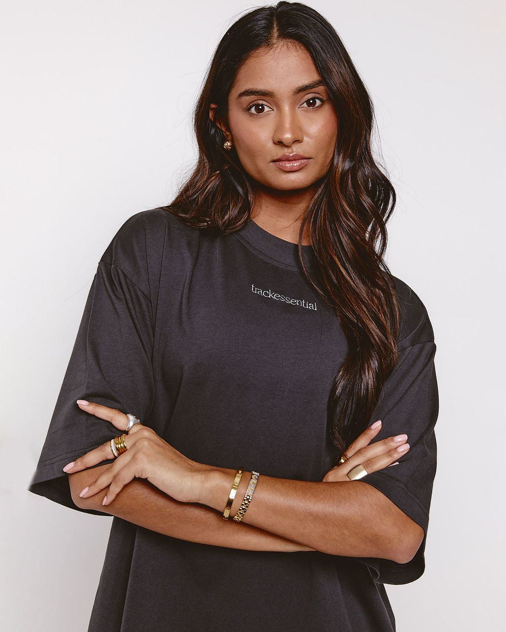 trackessential t-shirt grey