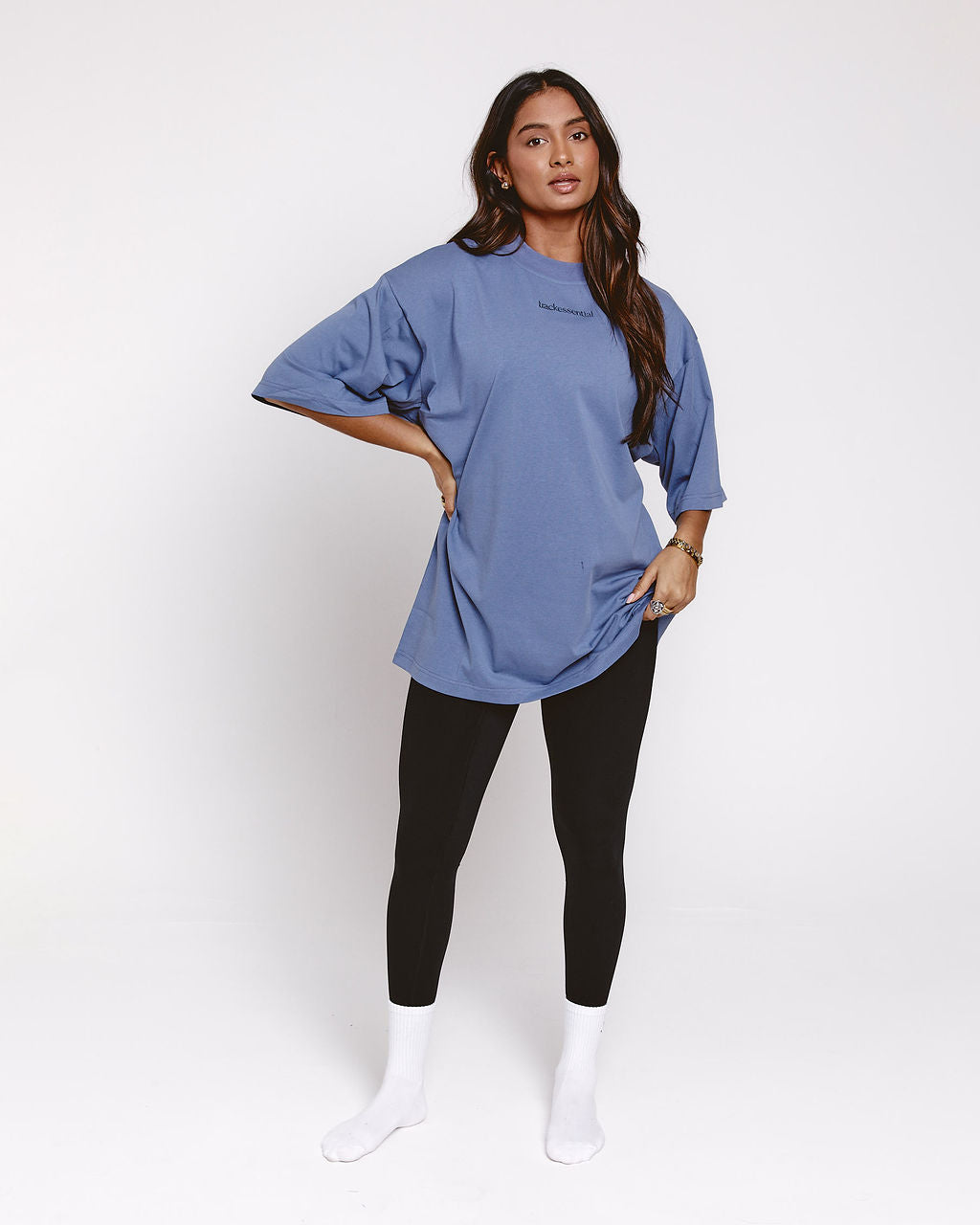 trackessential t-shirt blue