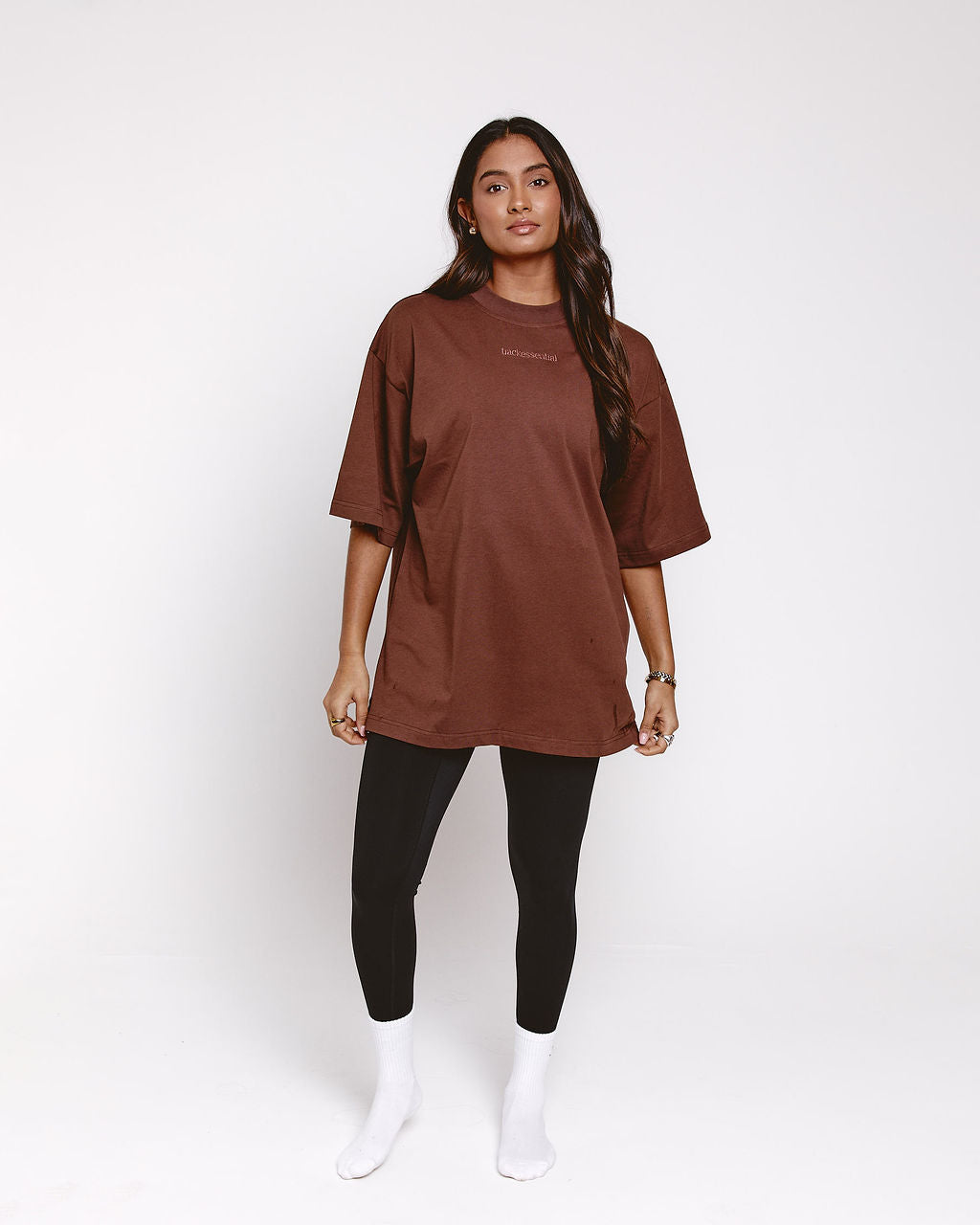 trackessential t-shirt mocha