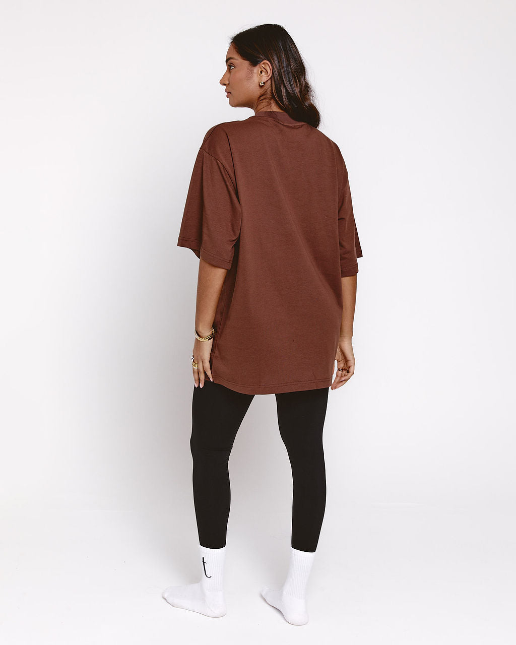 trackessential t-shirt mocha